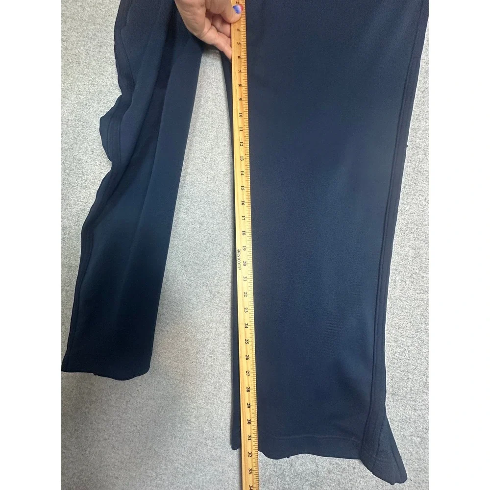 Vintage Y2K Nike Team Warm Up Track Pant XL Navy Leg Stripe Ankle Zip Drawstring